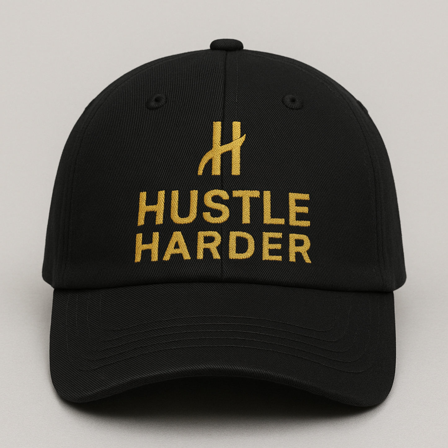 Hustle Harder Embroidered Hat – Motivational Dad Cap, Grind Mode Streetwear Hat, Entrepreneur Gift, Work Ethic Baseball Cap