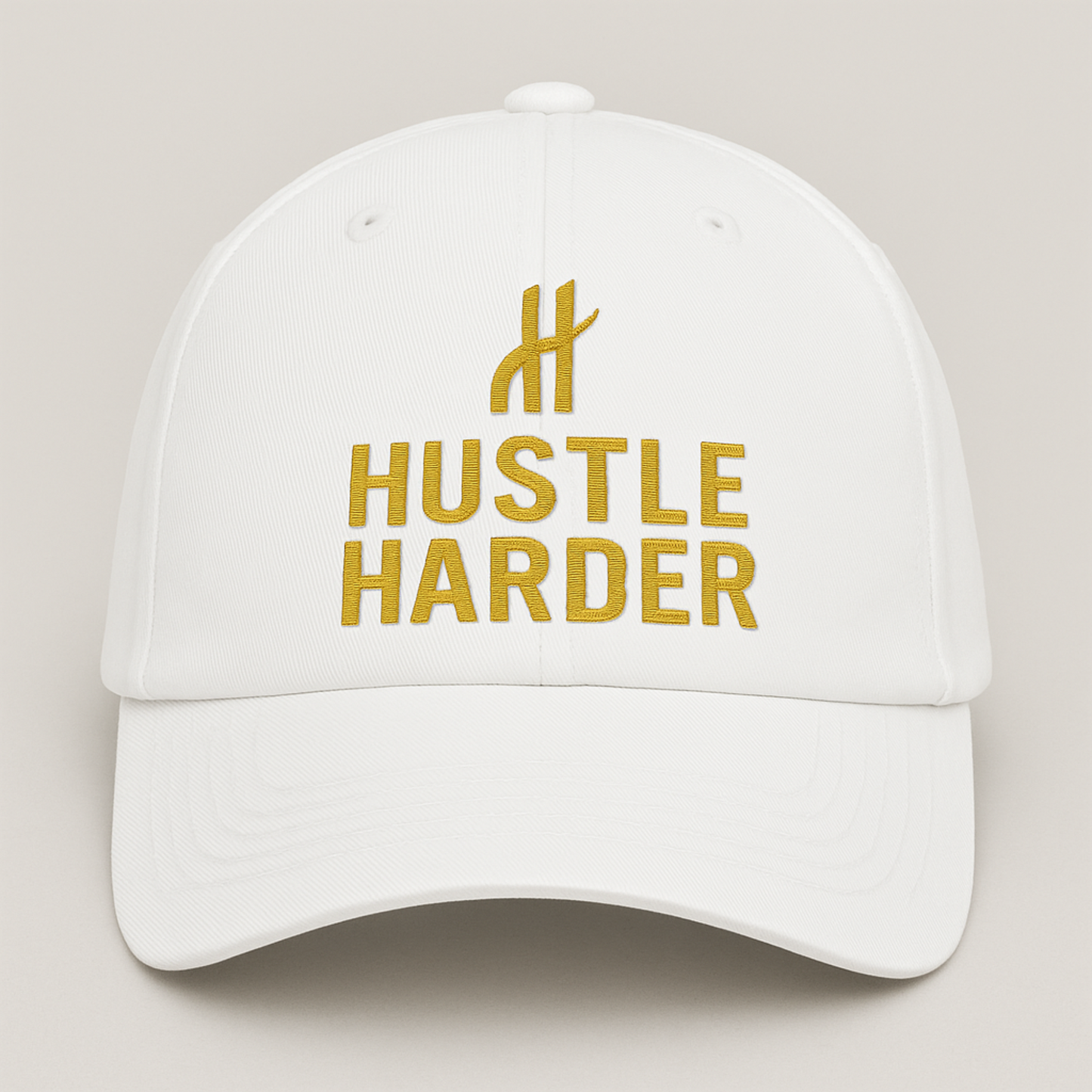 Hustle Harder Embroidered Hat – Motivational Dad Cap, Grind Mode Streetwear Hat, Entrepreneur Gift, Work Ethic Baseball Cap
