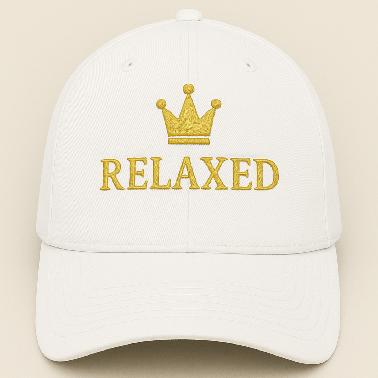 Relaxed Embroidered Hat – Crown Icon Dad Cap, Luxury-Inspired Streetwear, Chill Vibes Baseball Hat, Soft Life Gift for Him